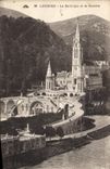 CPA Lourdes La Basilique et le Rosaire 