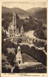 CPA Lourdes La Basilique et le Monument Interallie 
