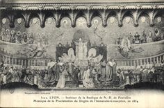 CPA Lyon Interieur de la Basilique de ND de Fourviere Mosaique de la proclamation du dogme de l'Imma