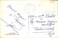 CPA Lourdes Le Chateau Fort et le Pic du Jer 