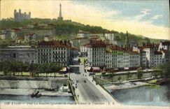 CPA Lyon Pont La Feuville Quartier St Paul et Coteau de Fourviere 