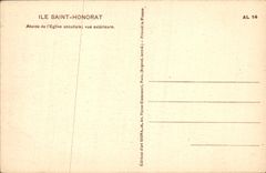 CPA Ile Saint Honorat Abside de 'Eglise abbatiale vue exterieure 