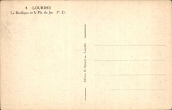 CPA Lourdes La Basilique et le Pic du Jer 