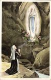 CPA Lourdes Apparition de la Tres Sainte Vierge Bernadette 
