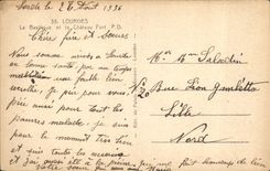 CPA Lourdes La Basilique et le Chateau Fort 