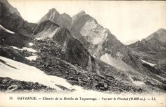 CPA Gavarnie Chermin de la Breche de Tuquerouge Vue sur le Pimene 