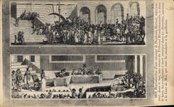 CPA Reproduction d'une estampe de Daplessis Bertant 