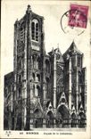 CPA Bourges Facade de la Cathedrale 