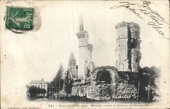 CPA Environs de Bourges Mehun ruines du Chateau de Charles VII