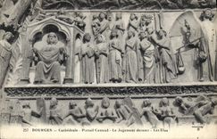 CPA Bourges Cathedrale Portail Central Le Jugement dernier 