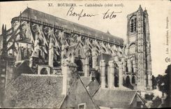 CPA Bourges Cathedrale cote nord 