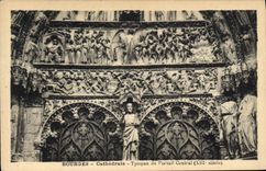 CPA Bourges Cathedrale Tympan du Central 