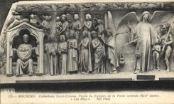 CPA Bourges Cathedrale Saint Etienne Partie du Typan de la Porte centrale 