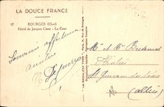 CPA Bourges Cher Hotel de Jacques Coeur La Cour