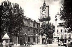 CPA Aix en provence Place de la Mairie et le Beffroi 