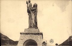 CPA Gavarnie Hautes Pyrenees la Vierge des Neiges Patronne des Scouts et des Touristes 