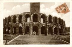 CPA Arles vue exterieure des Arenes 