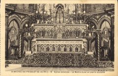 CPA St Michel de Frigolet B du Rh Eglise abbatiale le Maitre Autel en Pierre sculptee 