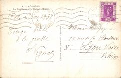 CPA Lourdes la Basilique et le Calvaire Breton 