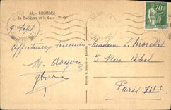 CPA Lourdes la Basilique et la Gave 