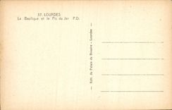 CPA Lourdes la Basilique et le Pic du Jer 