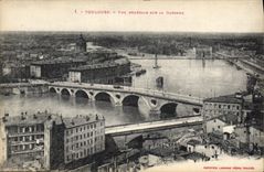 CPA Toulouse vue generale sur la Garonne 