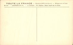 CPA Lourdes H P le Calvaire XII station Jesus Meurt sur la Croix 