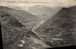 CPA Lourdes la Vallee d'Argeles vue prise du Sommet du Pic du Jer 
