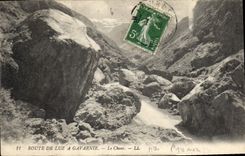 CPA Route de Luz a Gavarnie le Chaos 