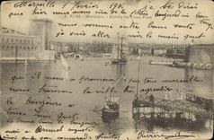 CPA Marseille Entree du Vieux Port Bateaux