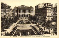 CPA Lourdes Palais de la Bourse et Square Alexandre Ier de Yougoslavie 