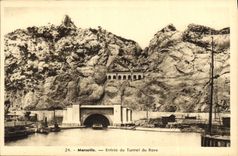 CPA Marseille Entree du Tunnel du Rove 