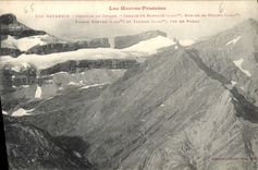 CPA Les Hautes Pyrenees Gavarnie fronton du Cirque Casque de Marbore Breche de Roland Fausse Breche 