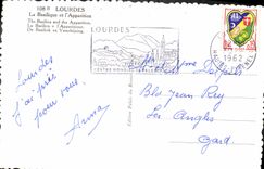 CPA Lourdes la Basilique et l'Apparition 