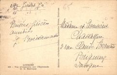 CPA Lourdes vue plongeante sur l'Esplanade et la Basilique 