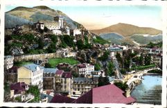 CPA Lourdes Hautes Pyrenees le Gave et le Chateau Fort 