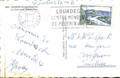 CPA Lourdes Hautes Pyrenees le Gave et le Chateau Fort 