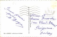 CPA Lourdes la Basilique et le Gave 