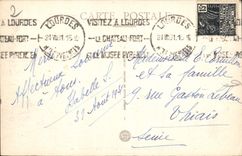 CPA Lourdes Vallee d'Argeles prise du Pic du Jer 