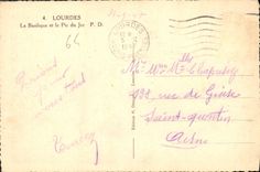 CPA Lourdes la Basilique et le Pic du Jer 