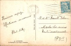 CPA Lourdes la Basilique et la Vierge Couronnee 