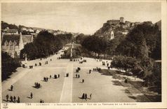 CPA Lourdes l'Esplanade le Fort vue de la Terrasse de la Basilique 