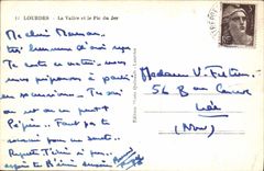 CPA Lourdes la Valle et le Pic du Jer 