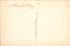 CPA Lourdes la valle d'Argeles et la Chaine des Pyrenees vues du Pic du Jer 