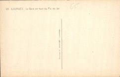 CPA Lourdes la Gave en haut du pic du Jer 