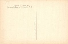 CPA Lourdes Pic du Jer Entree de la Gare du Funiculaire 