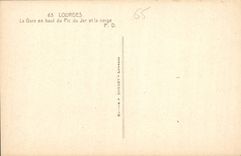 CPA Lourdes La Gare en haut du Pic du Jer et la Neige 