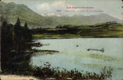 CPA Les Hautes Pyrenees Lourdes Le Lac et Pic Montaigu