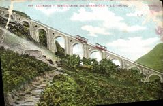 CPA Lourdes Funiculaire du Grand Ger le Viaduc 