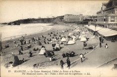CPA Biarritz Le Casino Municipal l'Hotel du Palais et le Phare 